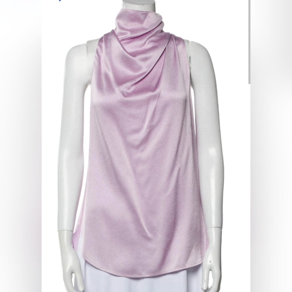 A.L.C. Lavender Satin Tunic Top
